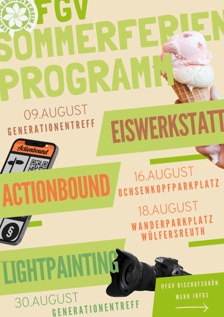 Aushang Sommerferienprogramm FGV